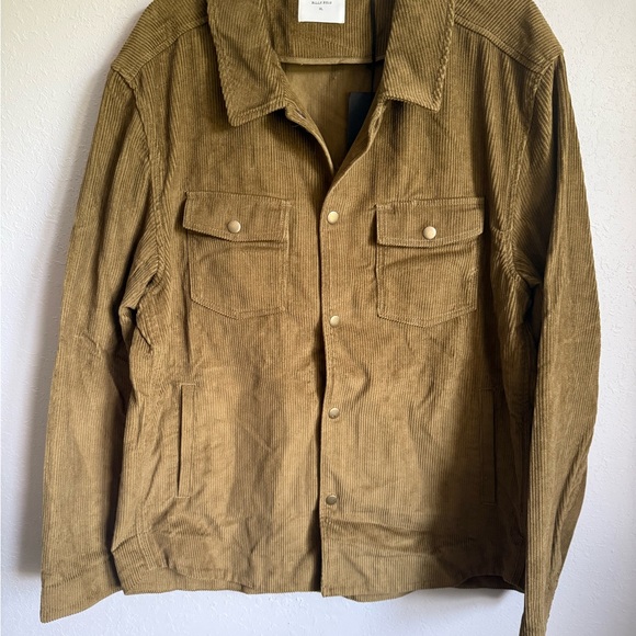 SOLD- Men’s NWT Olive Green Billy Reid Button Up Corduroy Shirt Jacket -SOLD - Picture 1 of 8